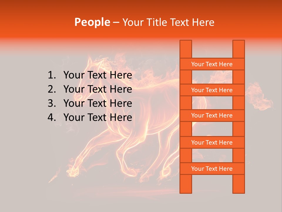 Galloping Power Idea PowerPoint Template