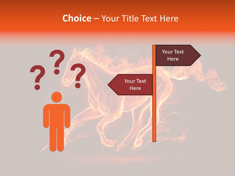 Galloping Power Idea PowerPoint Template