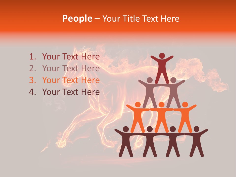 Galloping Power Idea PowerPoint Template