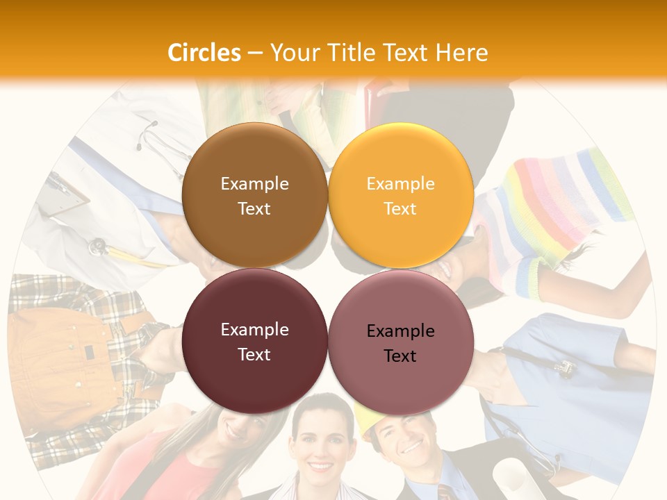 Team Meeting Throng PowerPoint Template