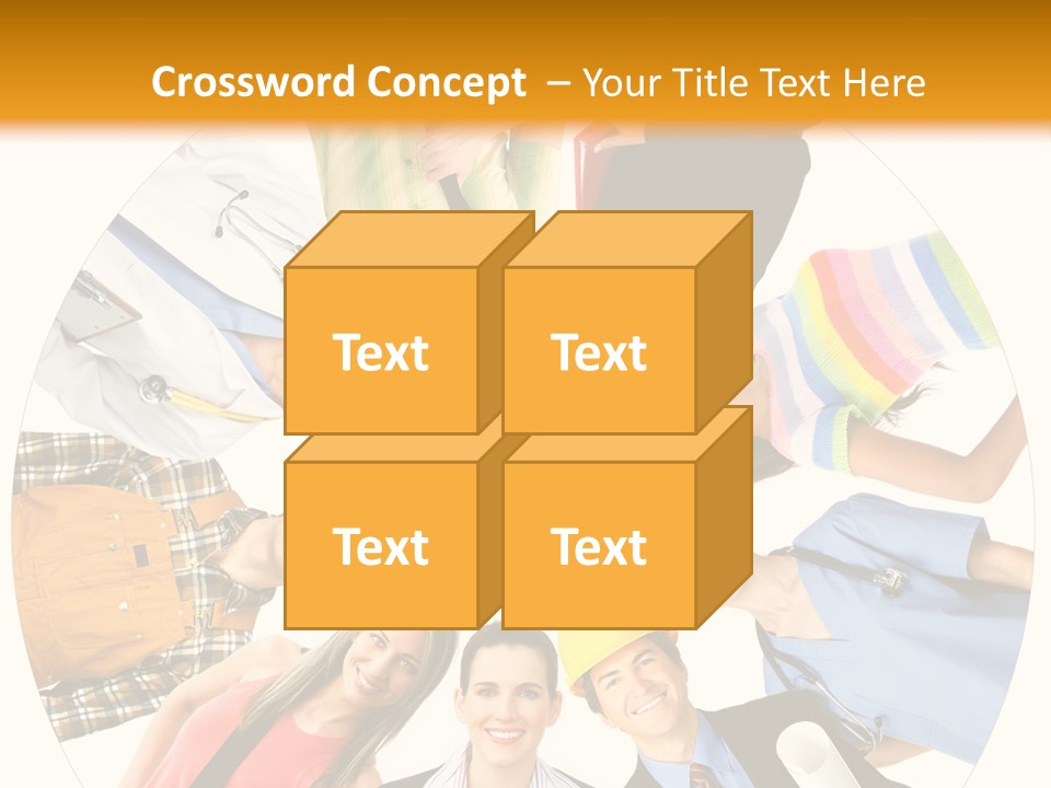 Team Meeting Throng PowerPoint Template