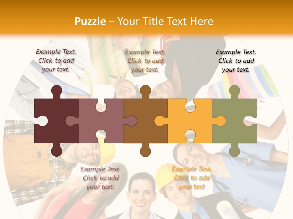 Team Meeting Throng PowerPoint Template