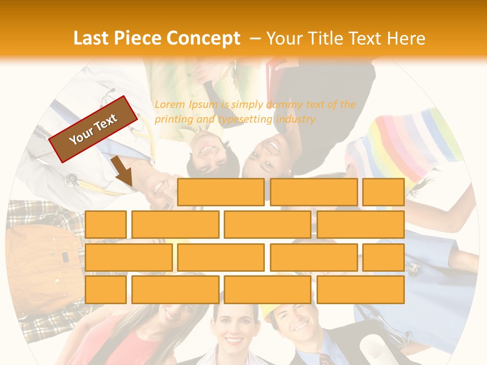 Team Meeting Throng PowerPoint Template