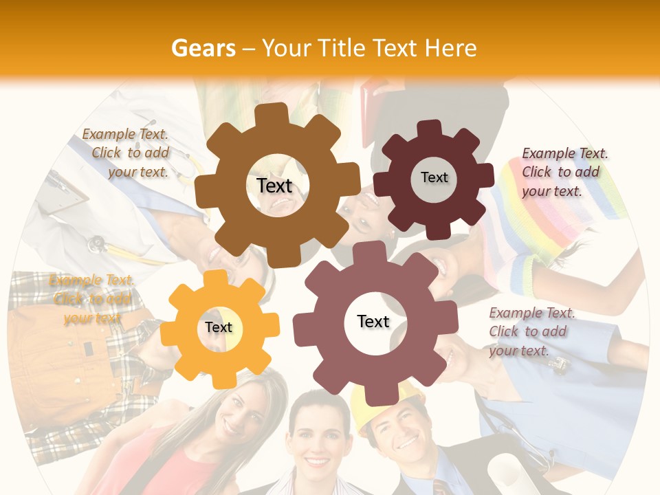 Team Meeting Throng PowerPoint Template
