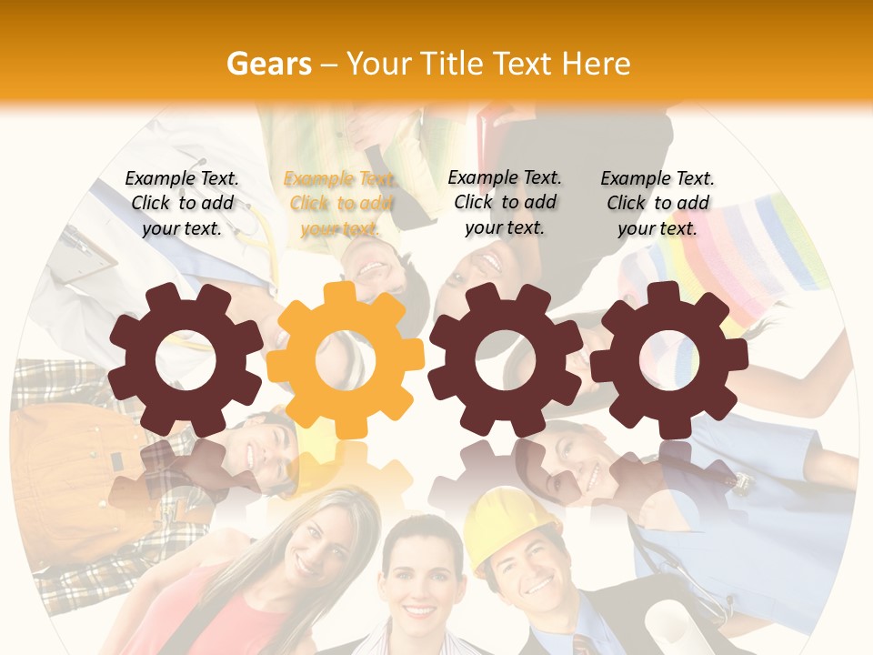 Team Meeting Throng PowerPoint Template