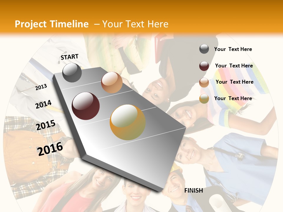Team Meeting Throng PowerPoint Template