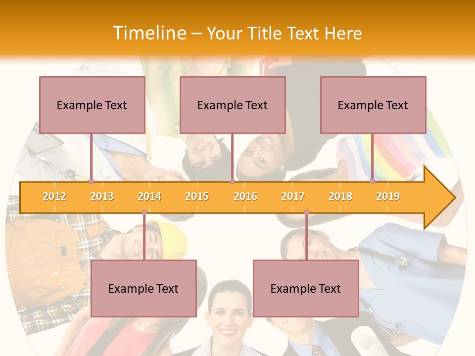Team Meeting Throng PowerPoint Template