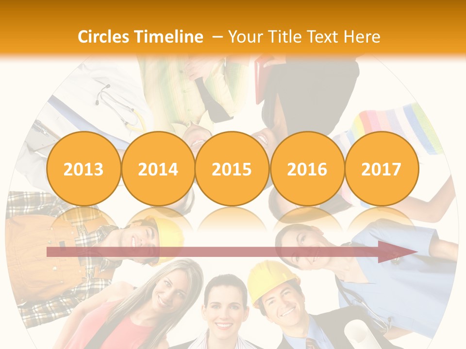 Team Meeting Throng PowerPoint Template