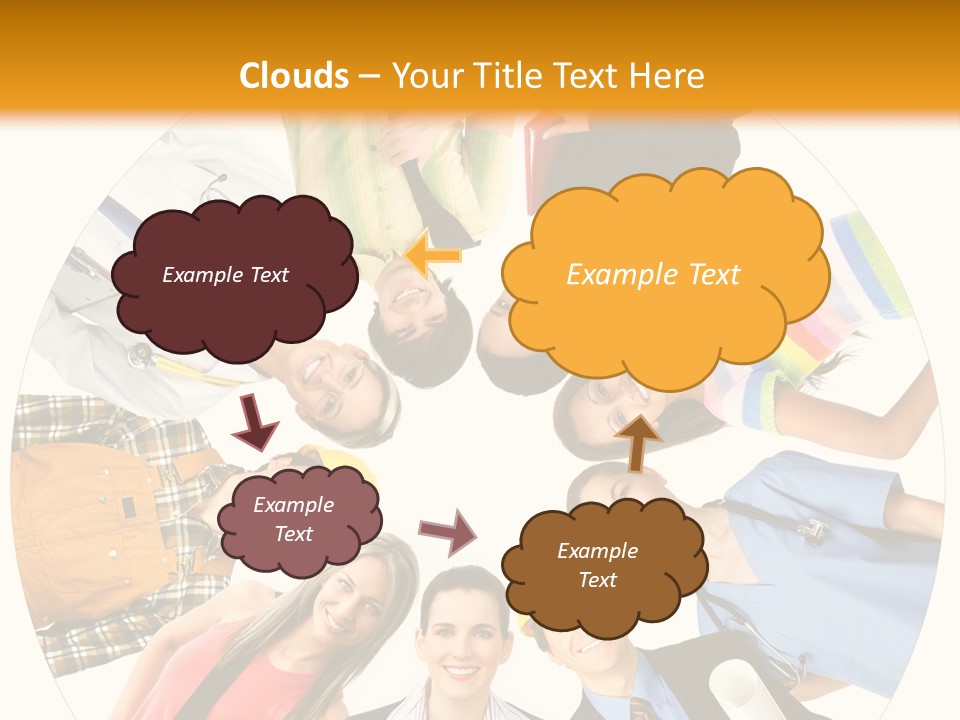 Team Meeting Throng PowerPoint Template