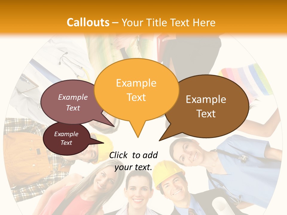 Team Meeting Throng PowerPoint Template