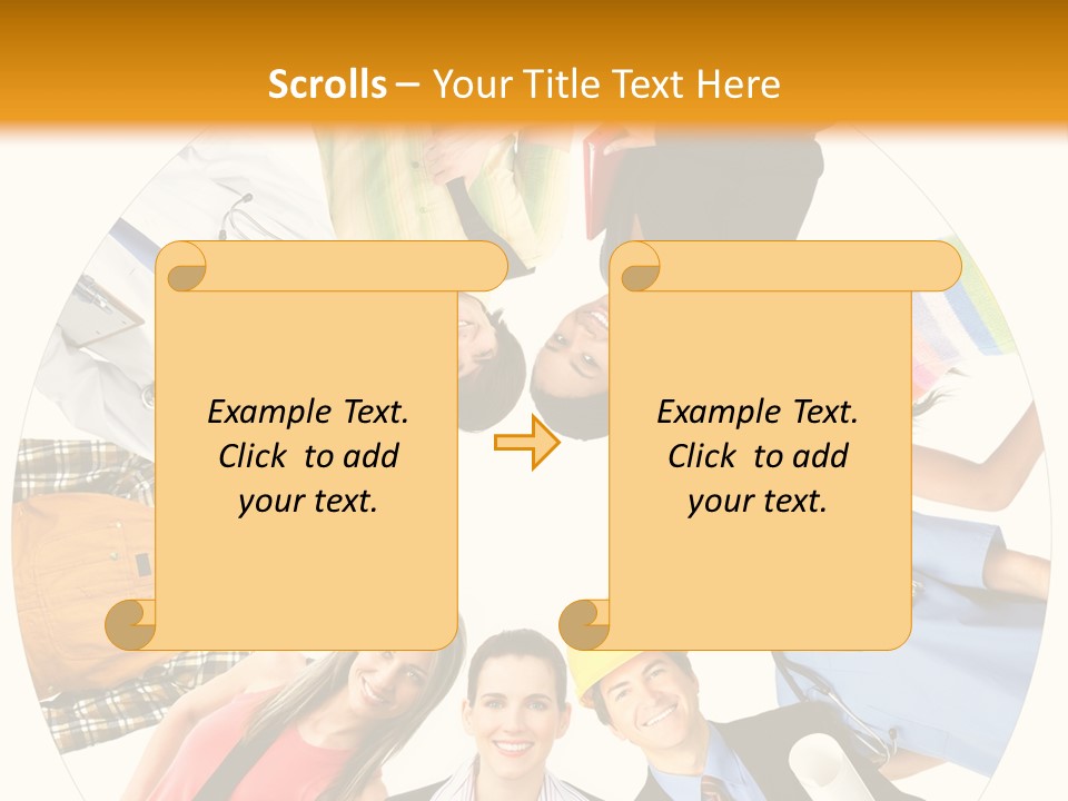 Team Meeting Throng PowerPoint Template