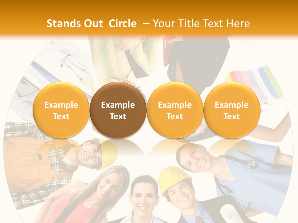 Team Meeting Throng PowerPoint Template