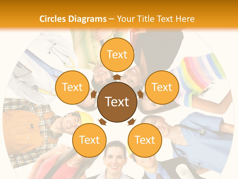 Team Meeting Throng PowerPoint Template