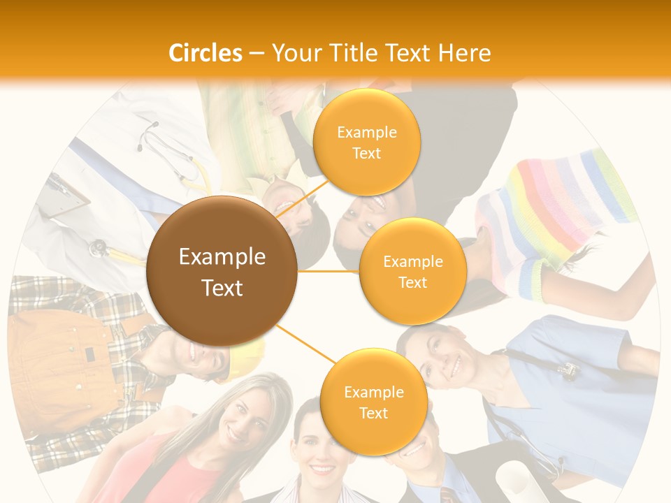 Team Meeting Throng PowerPoint Template