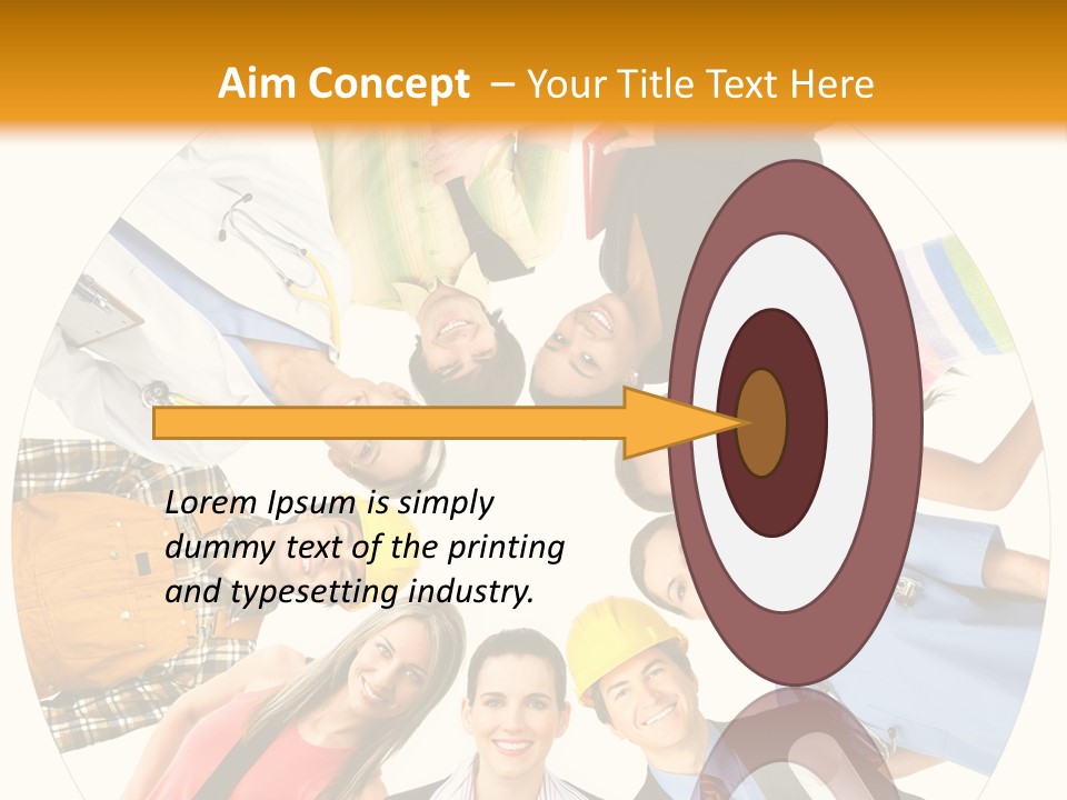 Team Meeting Throng PowerPoint Template