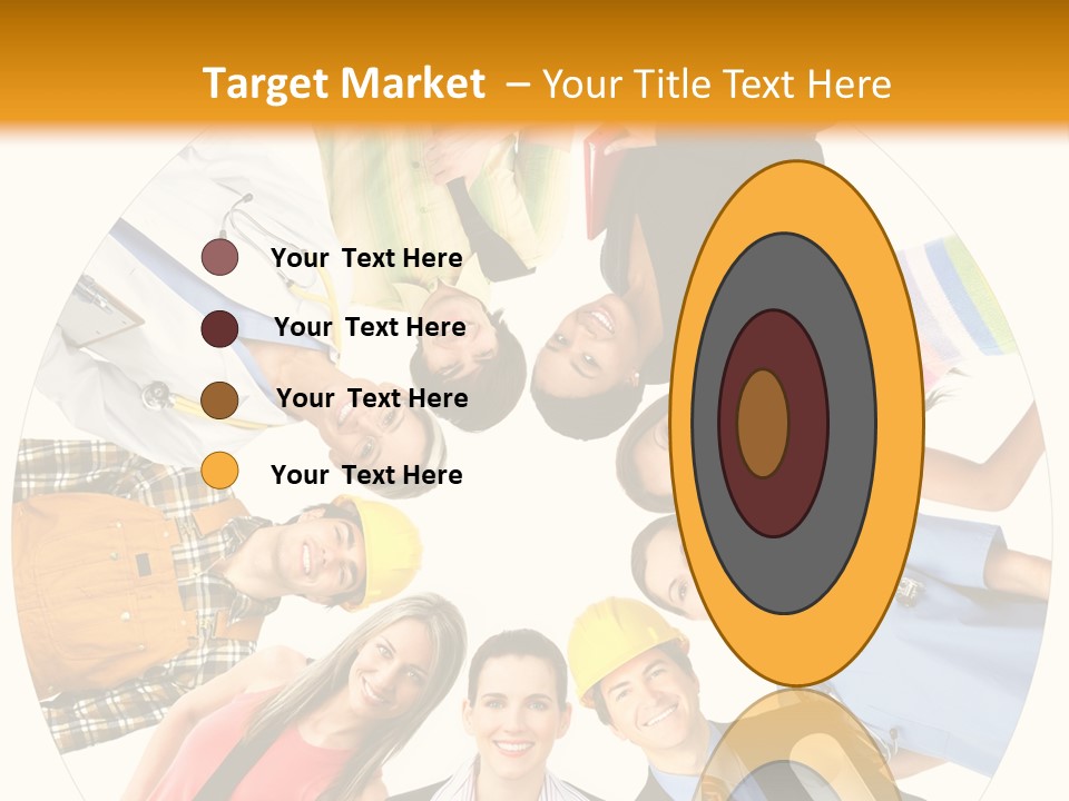 Team Meeting Throng PowerPoint Template