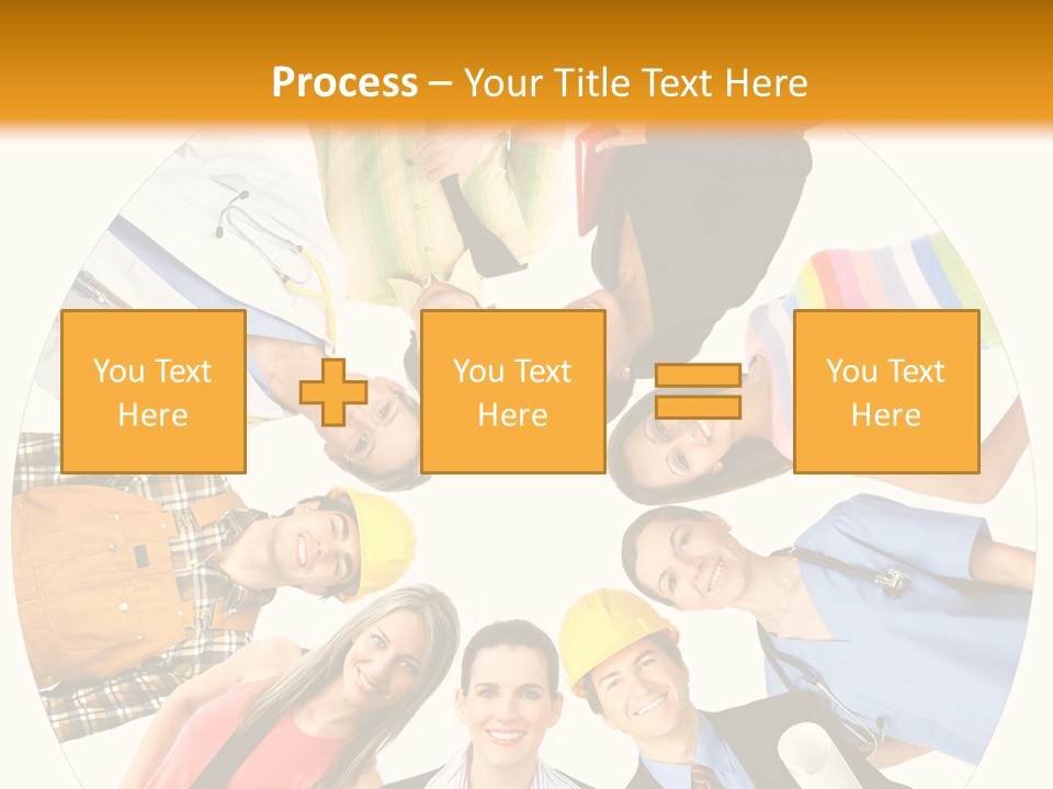 Team Meeting Throng PowerPoint Template