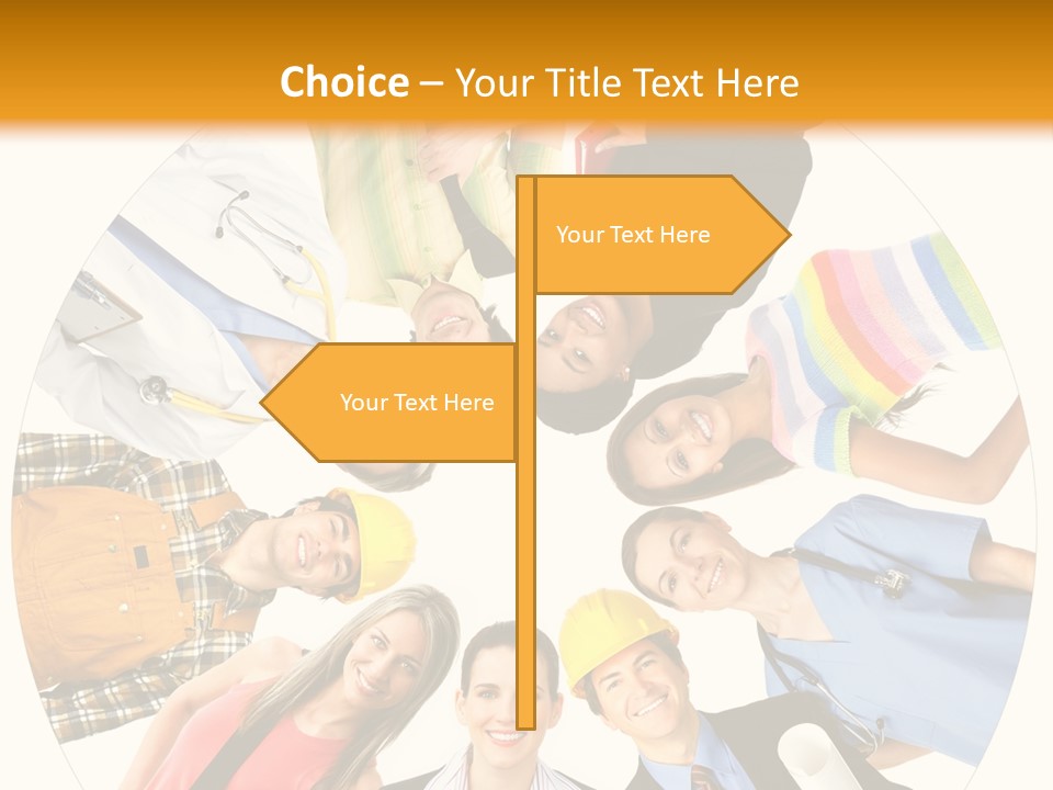 Team Meeting Throng PowerPoint Template