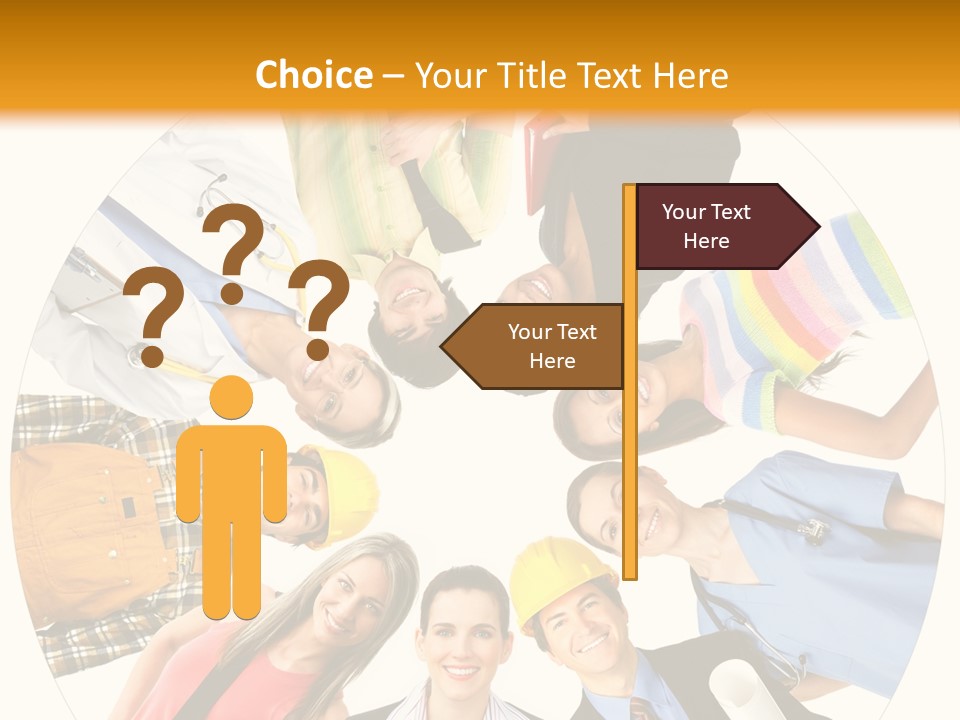 Team Meeting Throng PowerPoint Template
