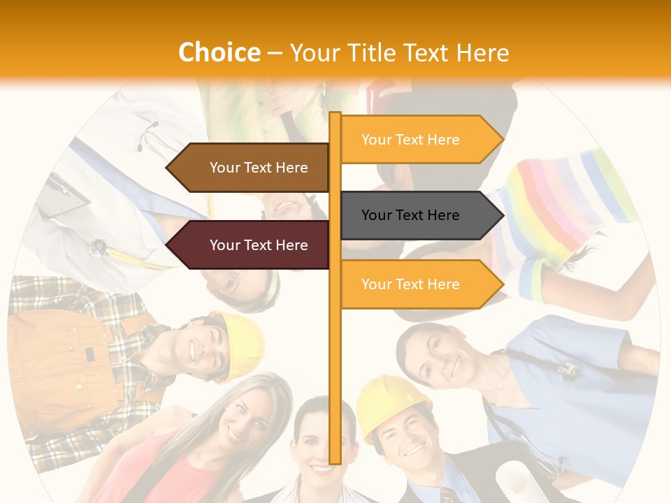 Team Meeting Throng PowerPoint Template