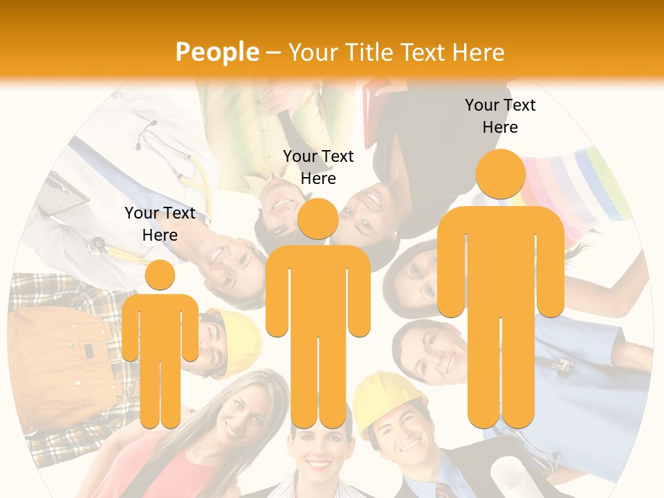 Team Meeting Throng PowerPoint Template