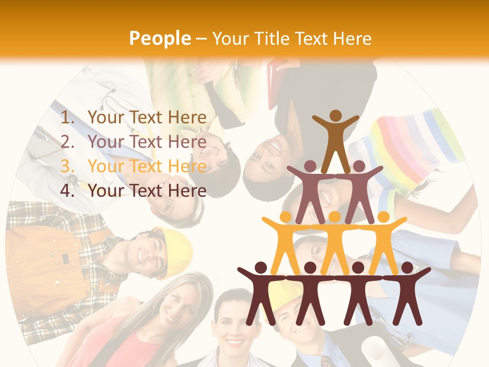 Team Meeting Throng PowerPoint Template