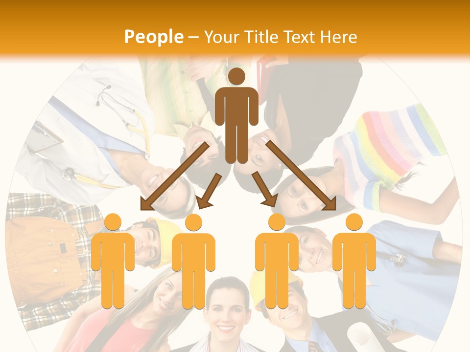 Team Meeting Throng PowerPoint Template