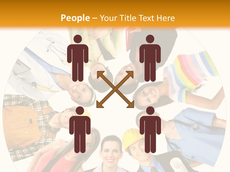 Team Meeting Throng PowerPoint Template