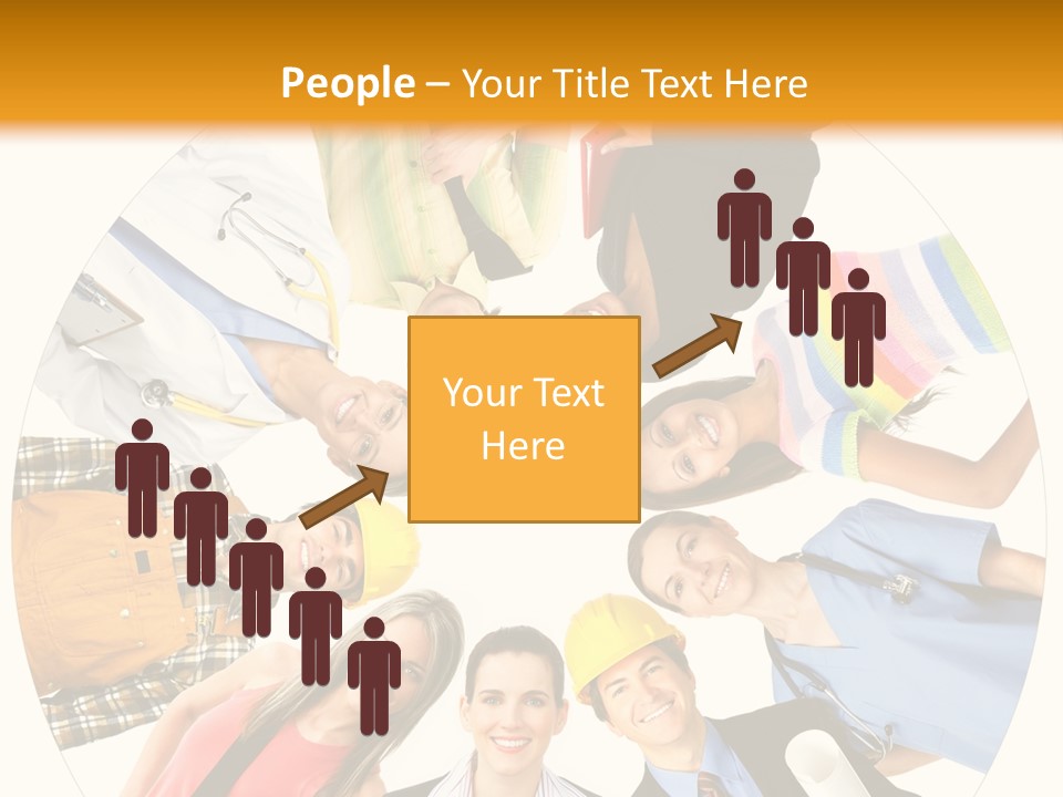 Team Meeting Throng PowerPoint Template