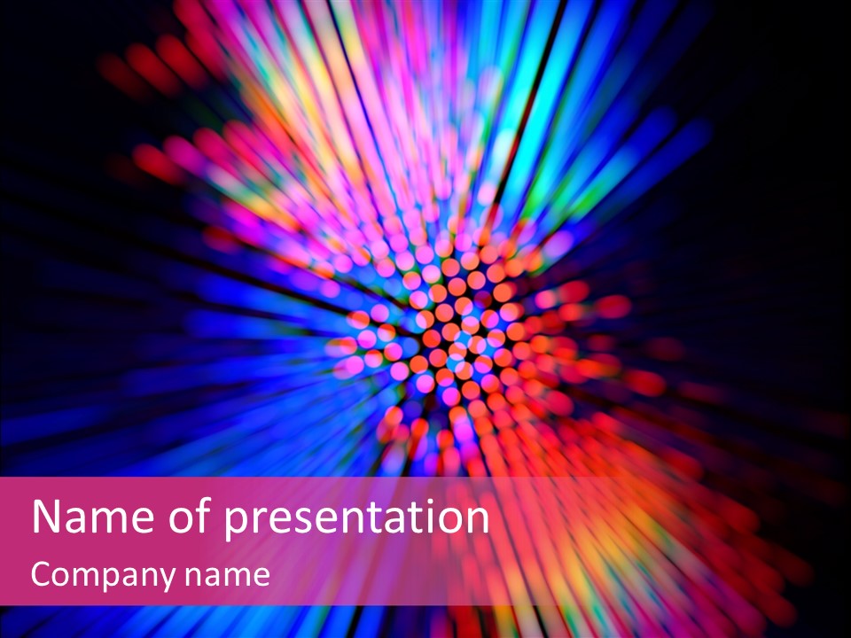 Broadband Glow Abstract PowerPoint Template