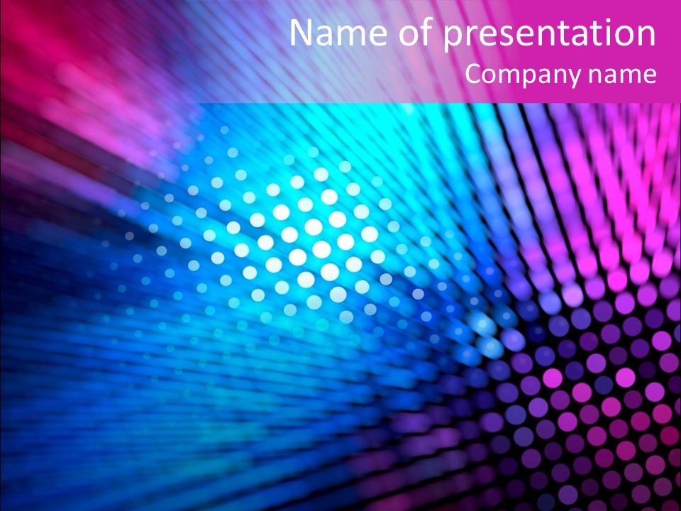 Glow Communication Disco PowerPoint Template