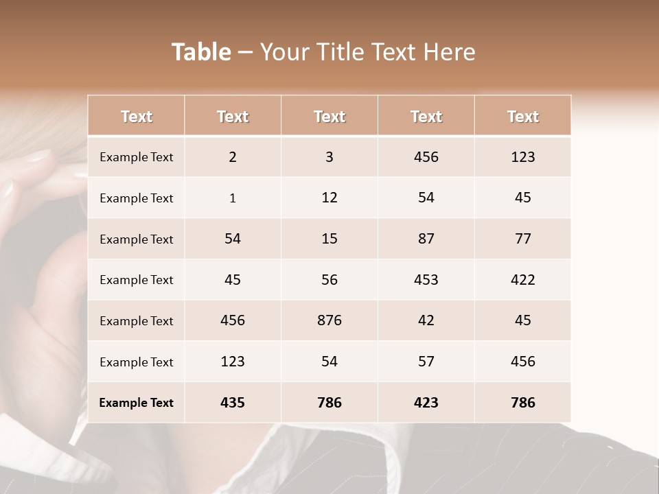 Beauty Caucasian Eyeglass PowerPoint Template