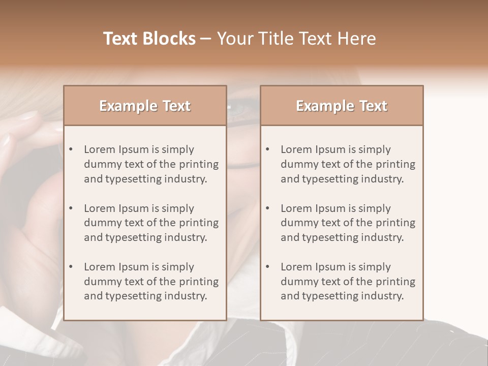 Beauty Caucasian Eyeglass PowerPoint Template