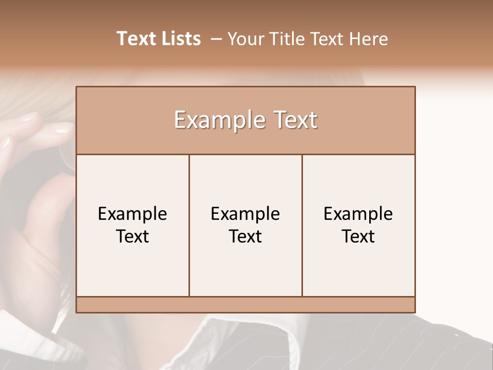 Beauty Caucasian Eyeglass PowerPoint Template