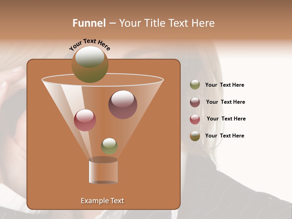 Beauty Caucasian Eyeglass PowerPoint Template