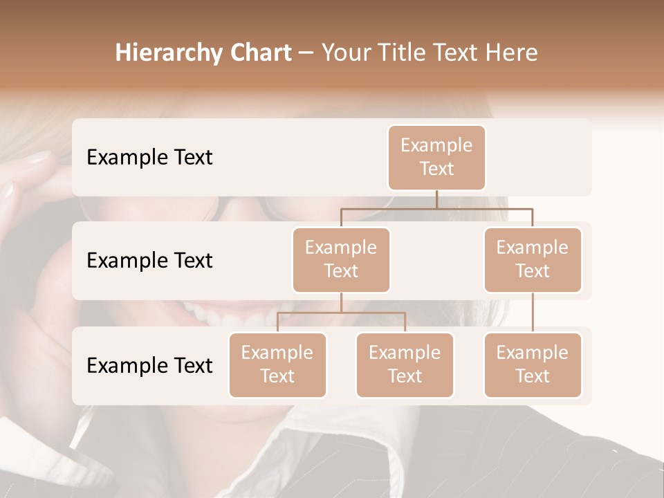 Beauty Caucasian Eyeglass PowerPoint Template