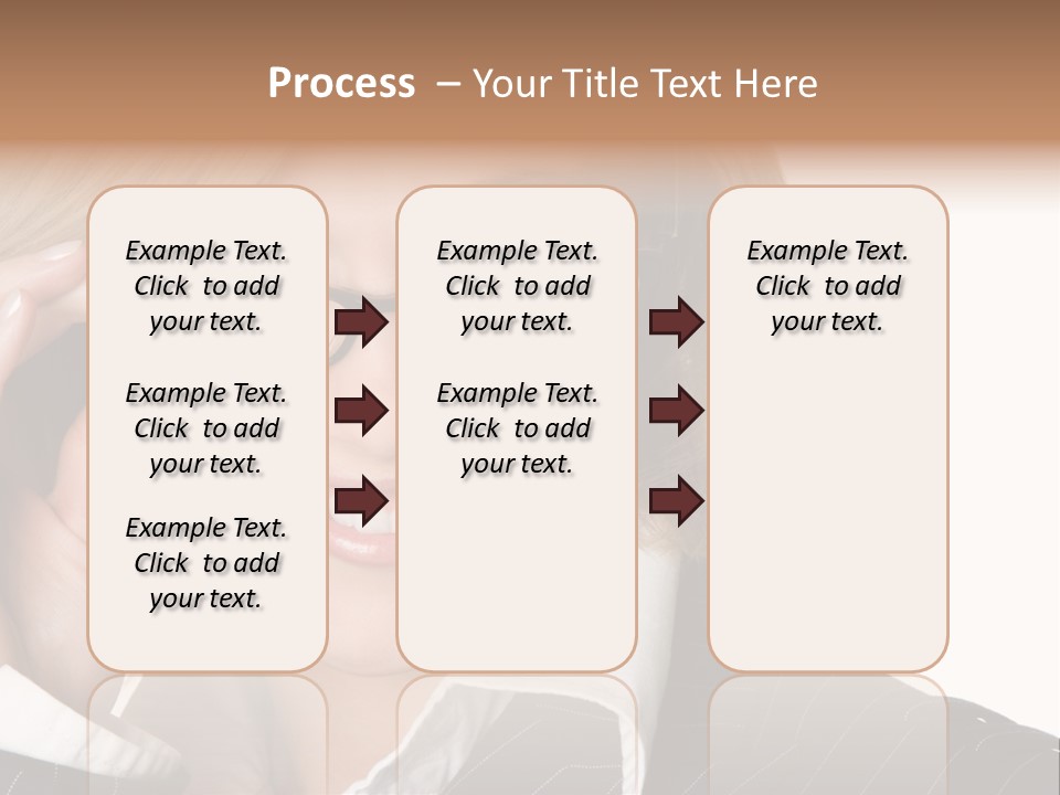 Beauty Caucasian Eyeglass PowerPoint Template