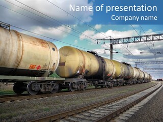 Container Petrol Oil PowerPoint Template