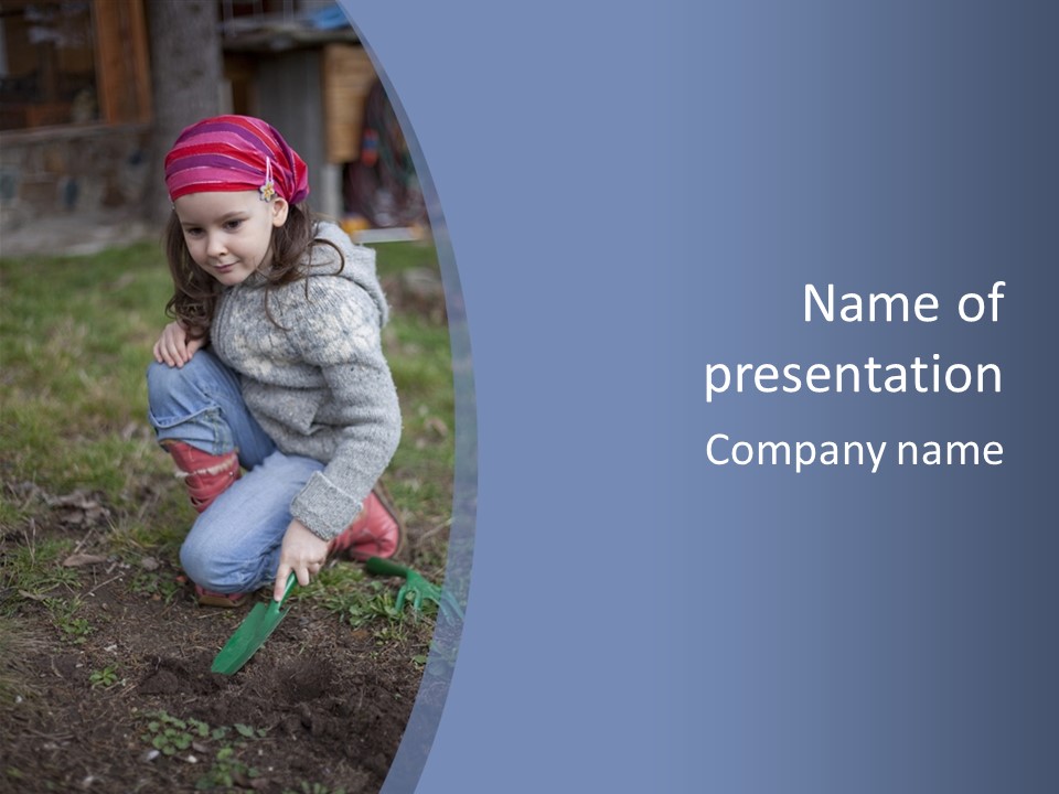 Farm Child Spring PowerPoint Template