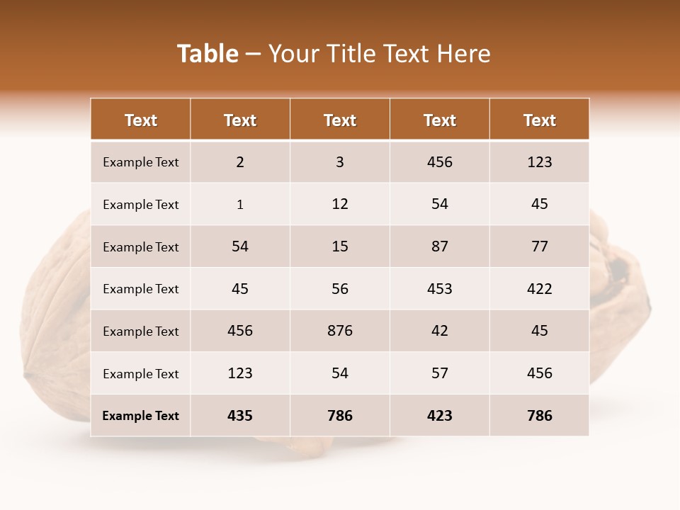 Nutty Seasonal Brain PowerPoint Template