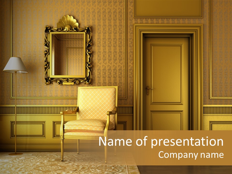 Nobility Room Wall PowerPoint Template