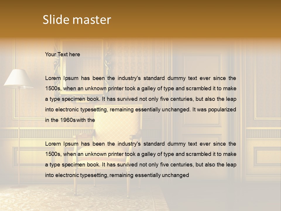 Nobility Room Wall PowerPoint Template