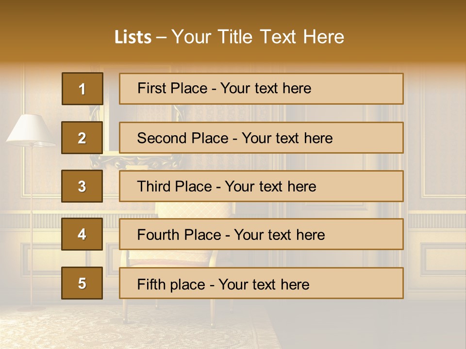 Nobility Room Wall PowerPoint Template
