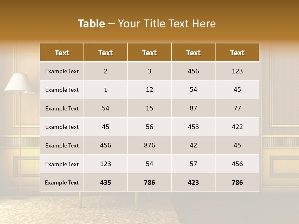 Nobility Room Wall PowerPoint Template