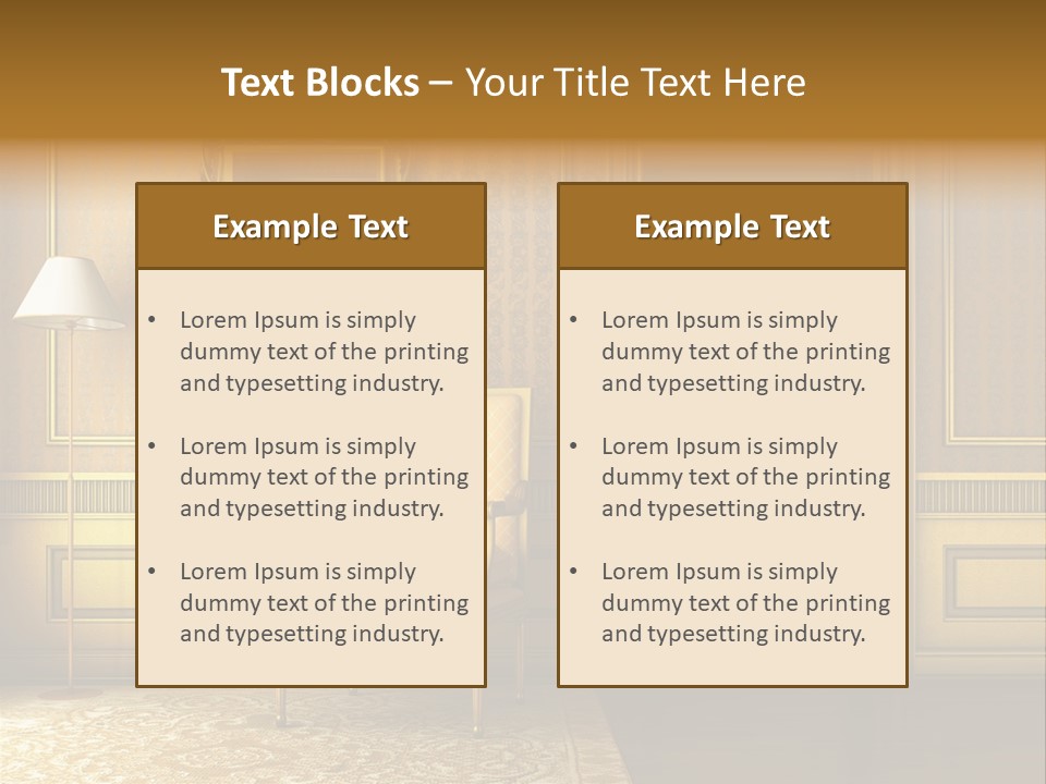 Nobility Room Wall PowerPoint Template