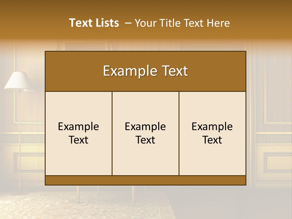 Nobility Room Wall PowerPoint Template