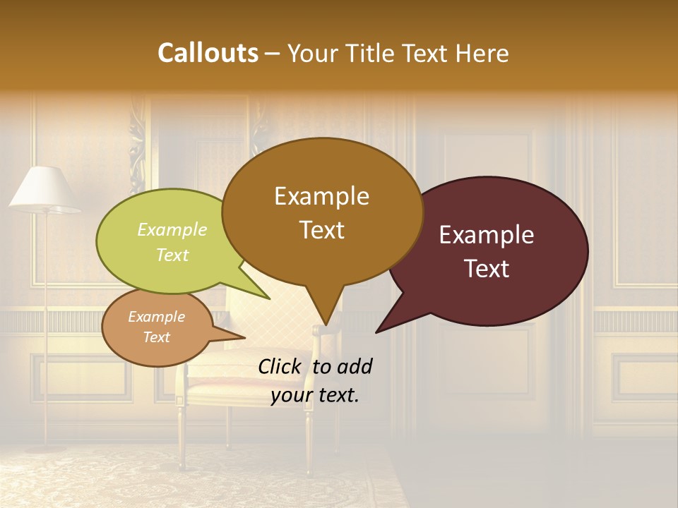 Nobility Room Wall PowerPoint Template