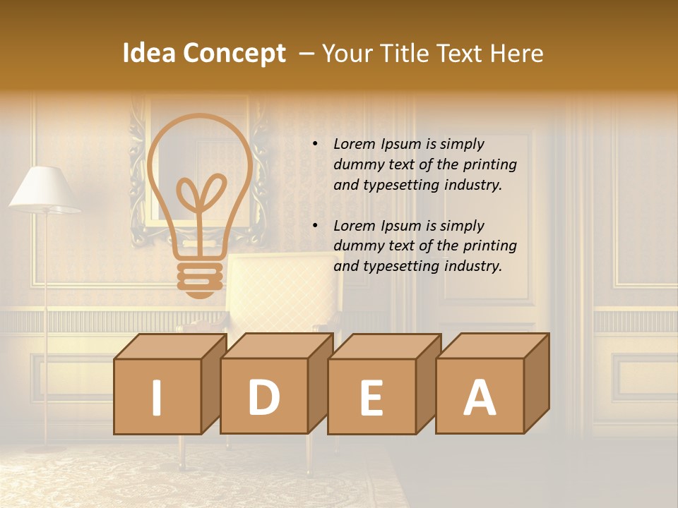 Nobility Room Wall PowerPoint Template