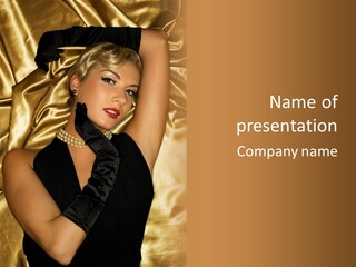 Black Blond Vintage PowerPoint Template