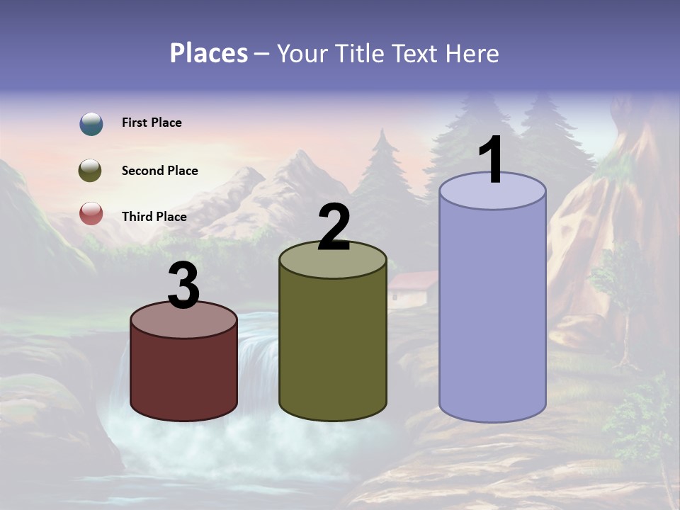 Sunset Yellow Bush PowerPoint Template